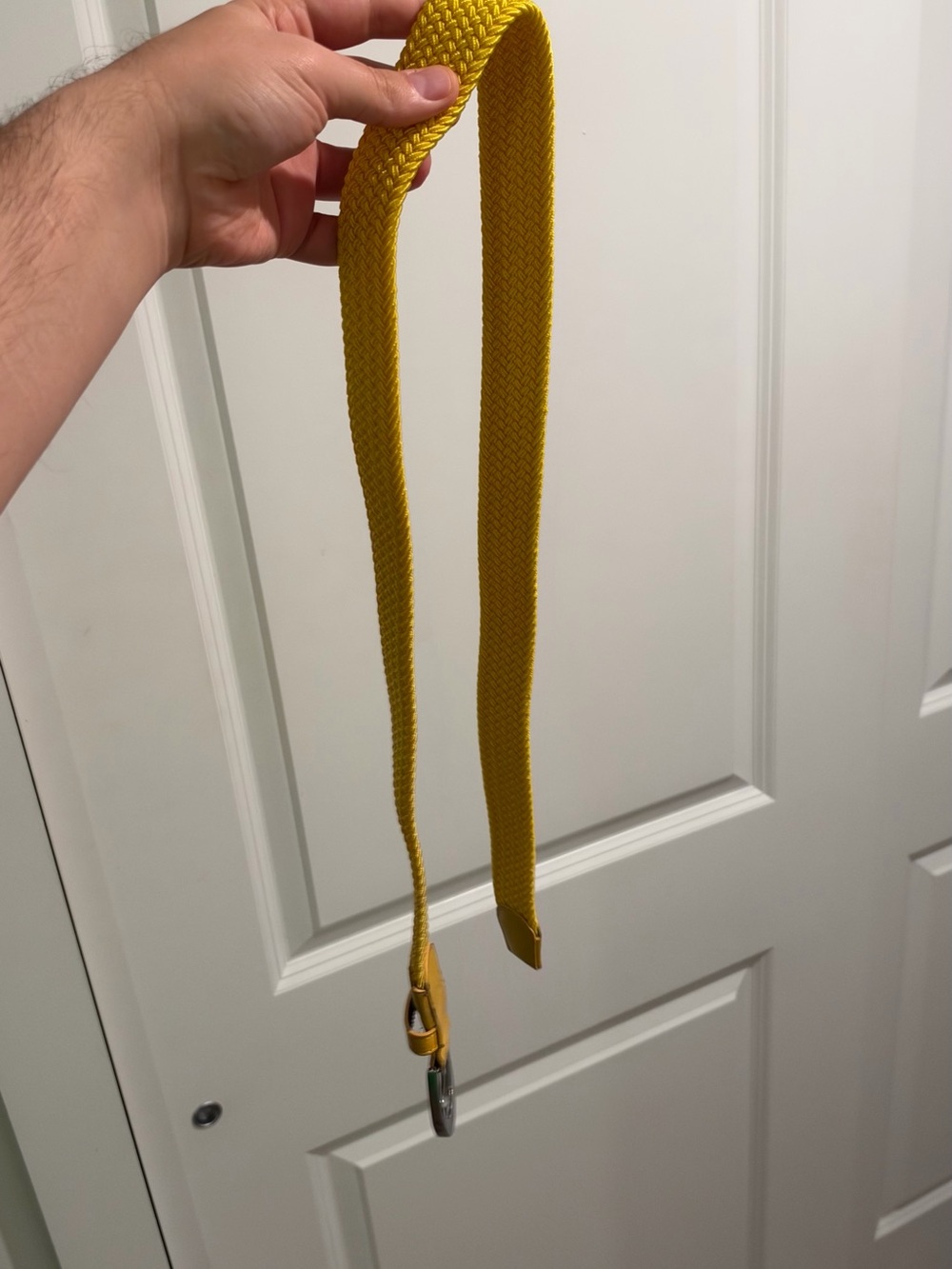 SHEIN Yellow Woven Stretch Belt for Men both